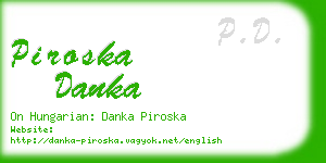 piroska danka business card